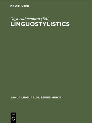 cover image of Linguostylistics